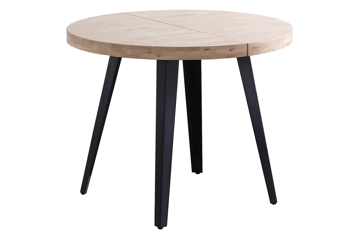 MESA COMEDOR REDONDA EXTENSIBLE PARÍS 100/140/180 CM ROBLE NORDISH / NEGRO