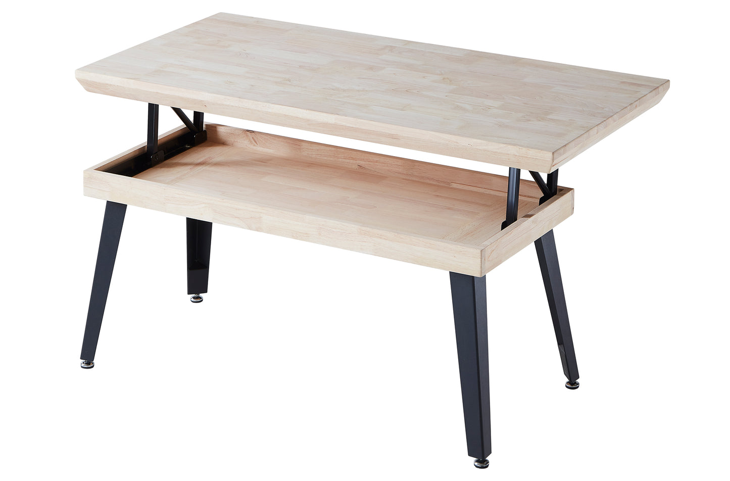 MESA CENTRO ELEVABLE AURORA 120 x 60 CM ROBLE NORDISH / NEGRO