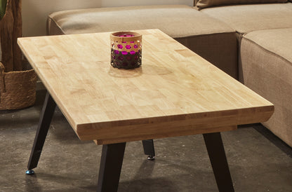 MESA CENTRO ELEVABLE AURORA 120 x 60 CM ROBLE NORDISH / NEGRO