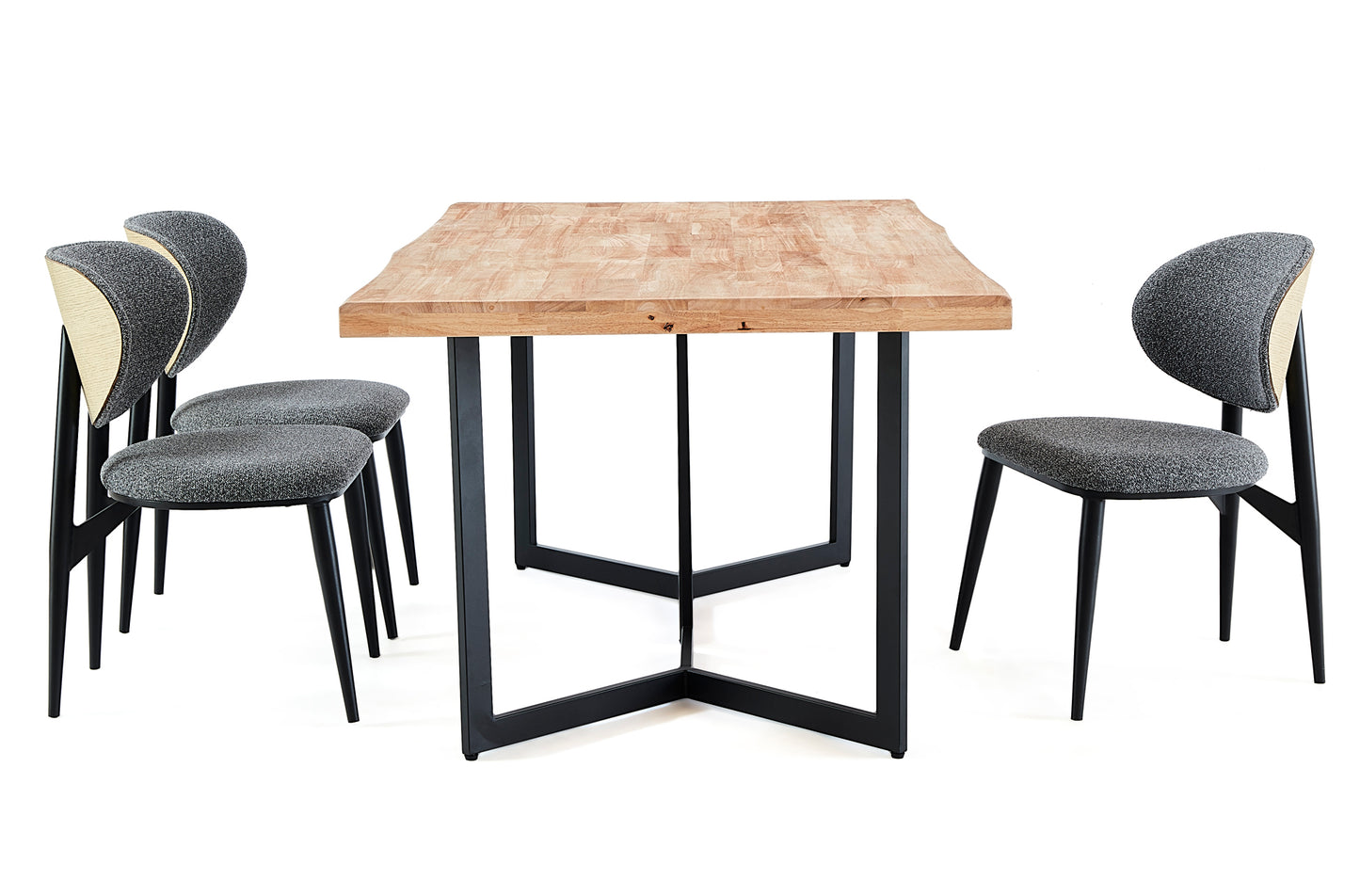 MESA COMEDOR FIJA LOS ÁNGELES 180 x 100 CM NORDISH / NEGRO TAPA CON FORMAS