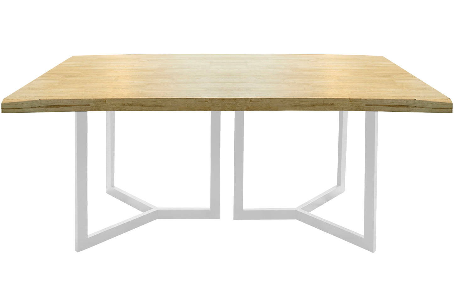 MESA COMEDOR FIJA LOS ÁNGELES 180 x 100 CM NORDISH / BLANCO TAPA CON FORMAS