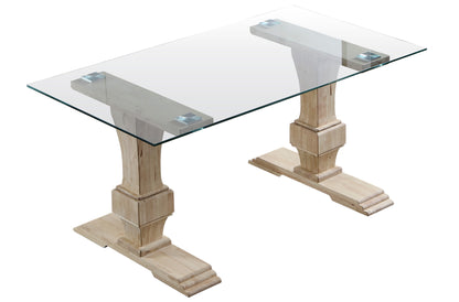 MESA COMEDOR SEYCHELLES 160 x 90 CM  CRISTAL / NORDISH