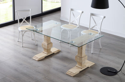MESA COMEDOR SEYCHELLES 160 x 90 CM  CRISTAL / NORDISH