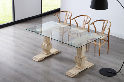 MESA COMEDOR SEYCHELLES 160 x 90 CM  CRISTAL / NORDISH