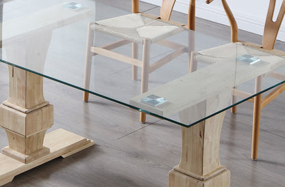 MESA COMEDOR SEYCHELLES 160 x 90 CM  CRISTAL / NORDISH