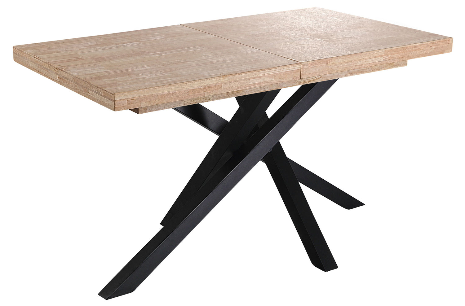 Mesa comedor extensible Chicago 140/180/220x90 cm  roble nordish/negro