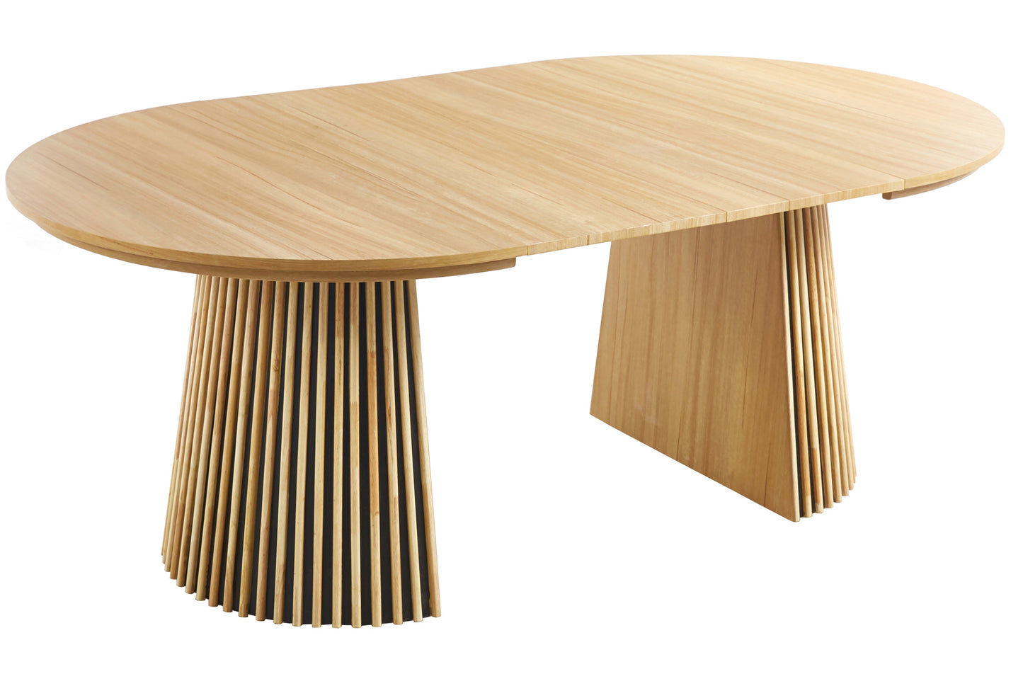 MESA COMEDOR REDONDA EXTENSIBLE KEANU 120 - 160 - 200 x 120 CM OAK.