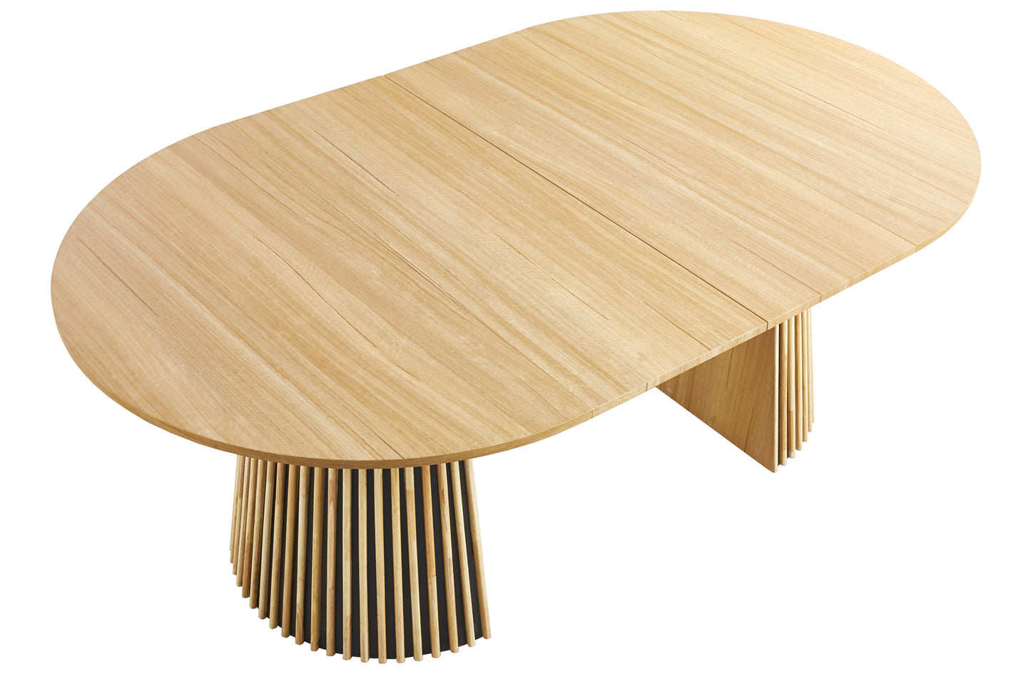 MESA COMEDOR REDONDA EXTENSIBLE KEANU 120 - 160 - 200 x 120 CM OAK.