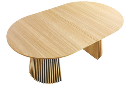 MESA COMEDOR REDONDA EXTENSIBLE KEANU 120 - 160 - 200 x 120 CM OAK.