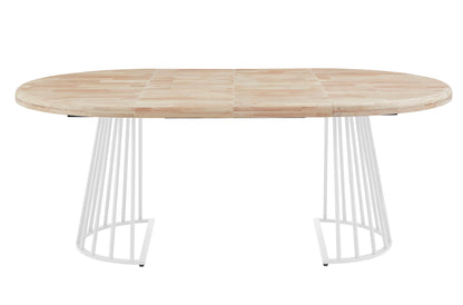 MESA COMEDOR REDONDA EXTENSIBLE 120/160/200 CM PATAGONIA NORDISH / BLANCO