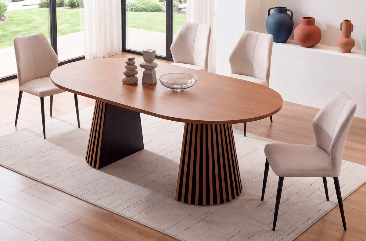 Mesa Comedor Extensible Brandon 120 - 200 cm Nogal