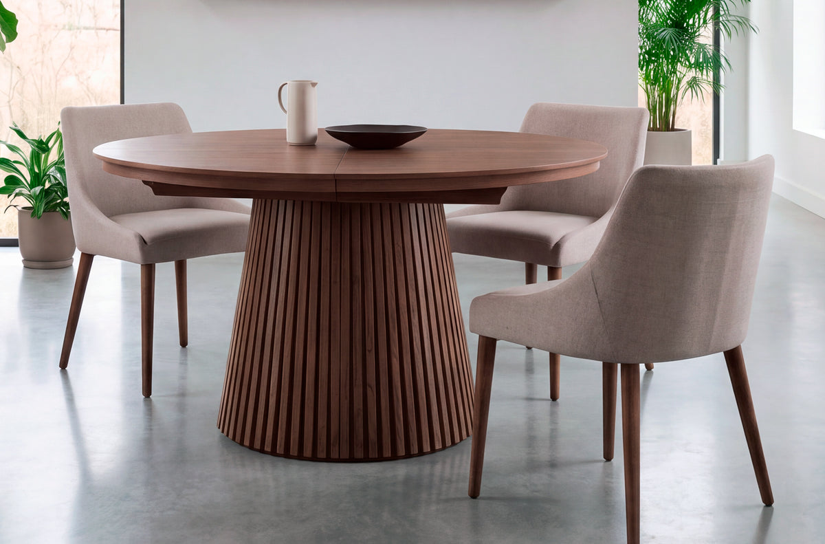 Mesa Comedor Extensible Redford 120 - 155 - 190 x 110 cm Nogal