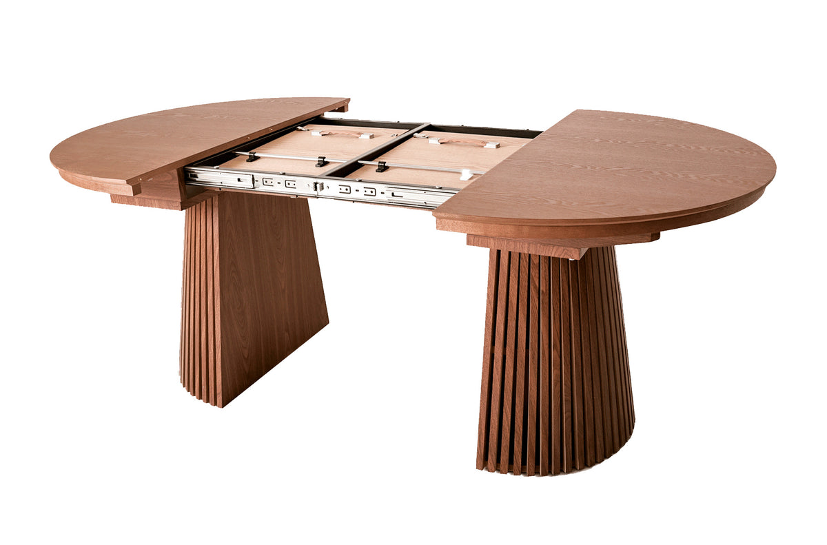 Mesa Comedor Extensible Redford 120 - 155 - 190 x 110 cm Nogal