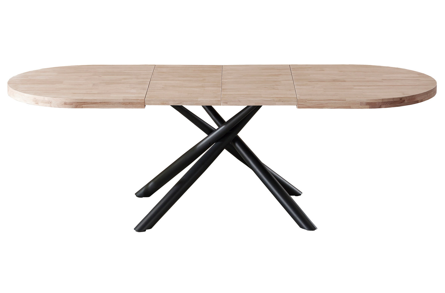 MESA COMEDOR OVAL EXTENSIBLE 160 - 200 - 240 SENDA HONEY / NEGRO.