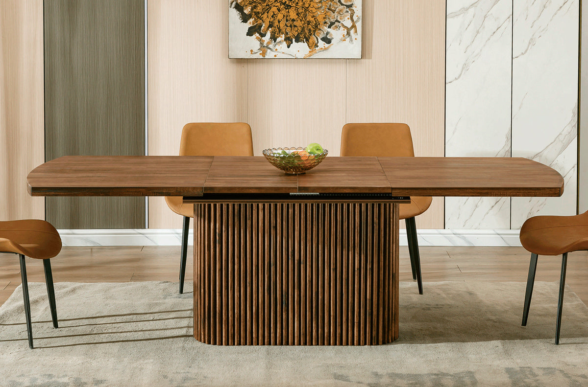 Mesa Comedor Extensible Carol 160 - 200 - 240 x 100 cm Nogal