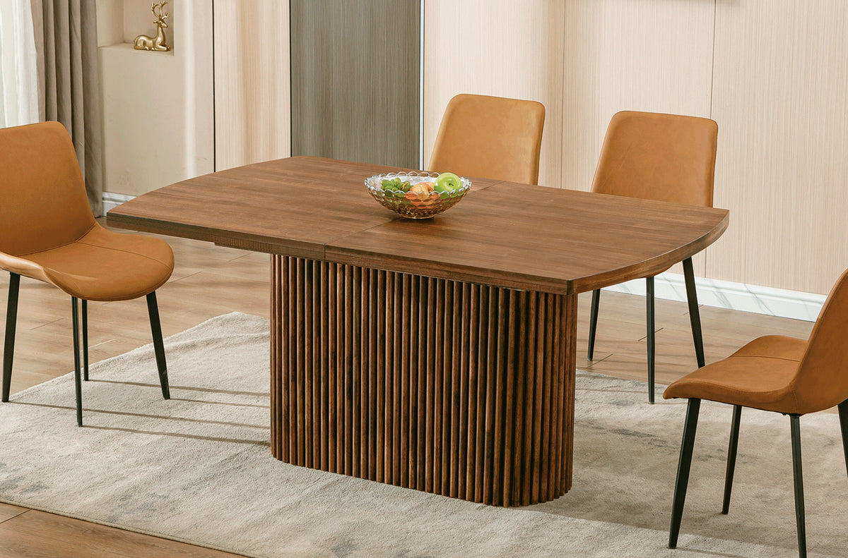 Mesa Comedor Extensible Carol 160 - 200 - 240 x 100 cm Nogal