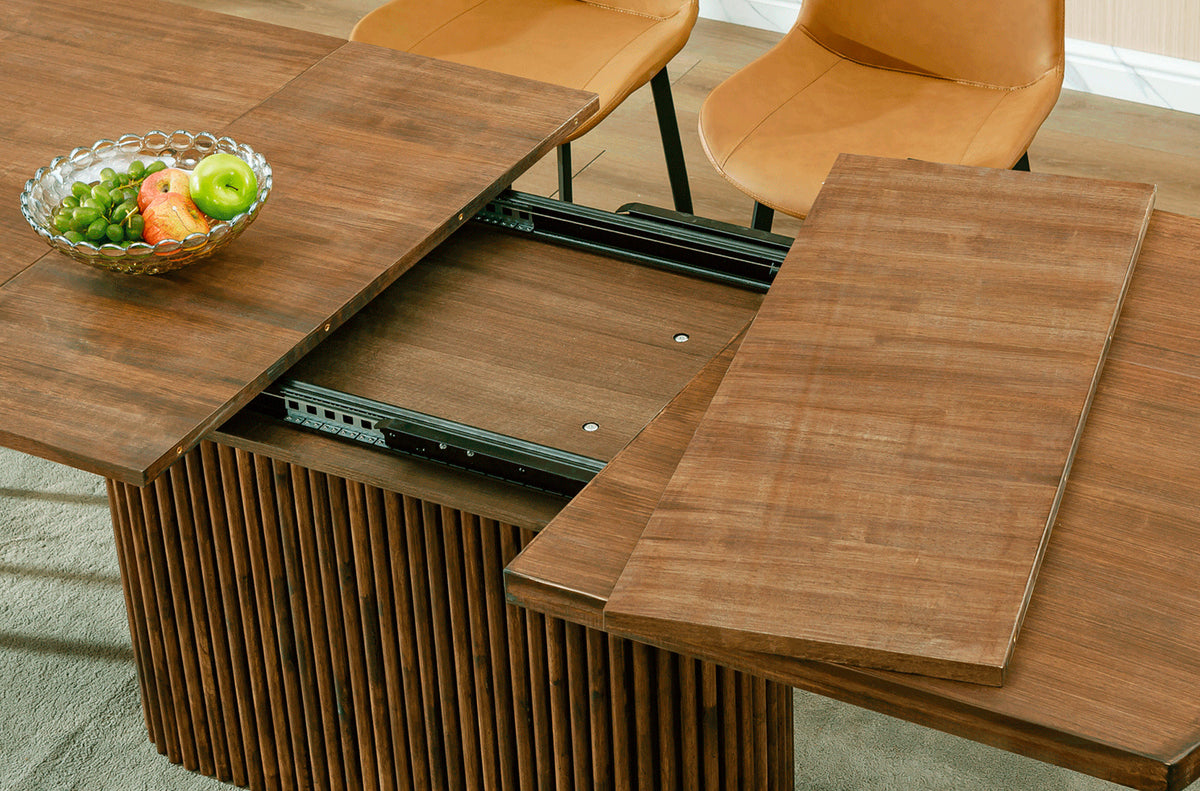 Mesa Comedor Extensible Carol 160 - 200 - 240 x 100 cm Nogal