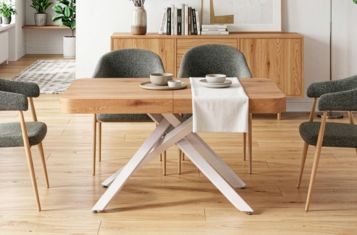 Mesa Comedor Extensible Dune 160 - 200 - 240 x 90 cm Oak Trend / Blanco