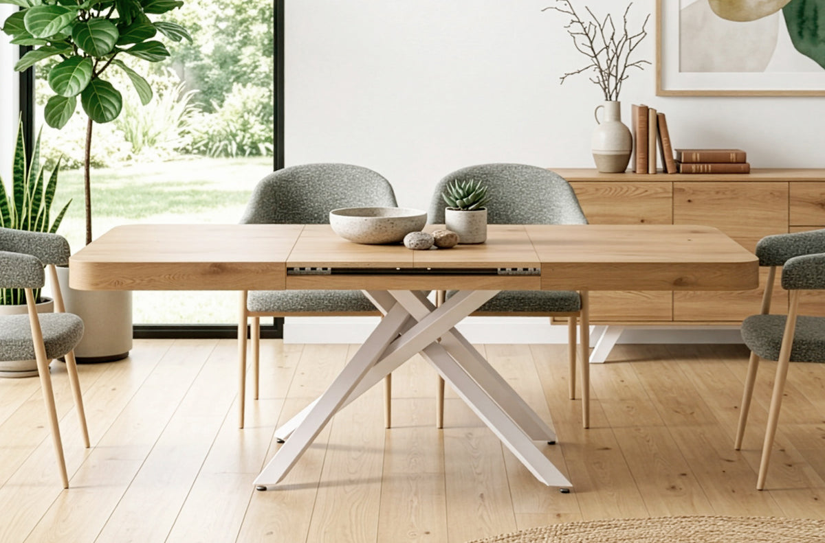 Mesa Comedor Extensible Dune 160 - 200 - 240 x 90 cm Oak Trend / Blanco