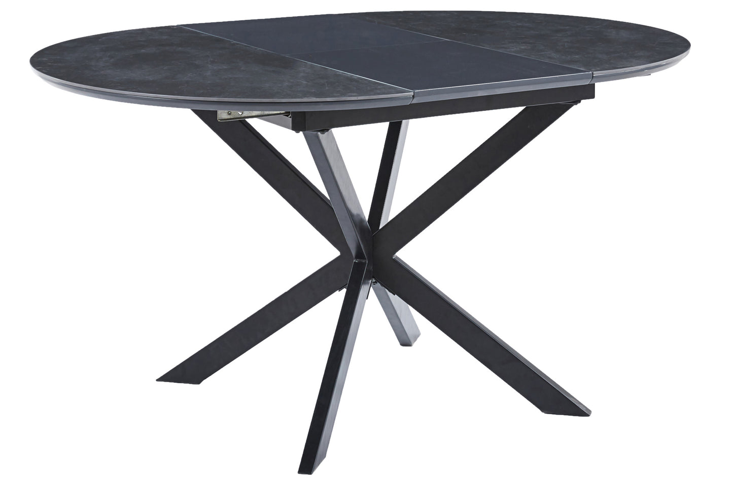 MESA COMEDOR REDONDA EXTENSIBLE POMPEYA 100/140 CM CERAMIC NEGRO / NEGRO