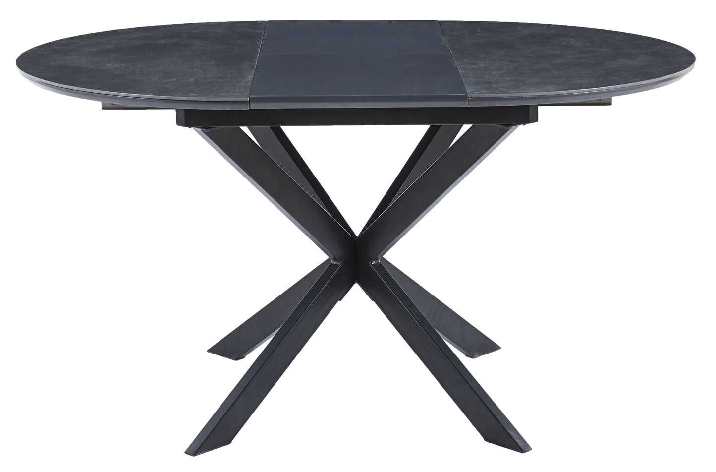 MESA COMEDOR REDONDA EXTENSIBLE POMPEYA 100/140 CM CERAMIC NEGRO / NEGRO