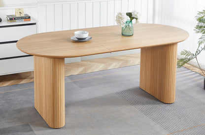 MESA COMEDOR OVAL EXTENSIBLE 150 - 190 - 230 CM PIETRA OAK.