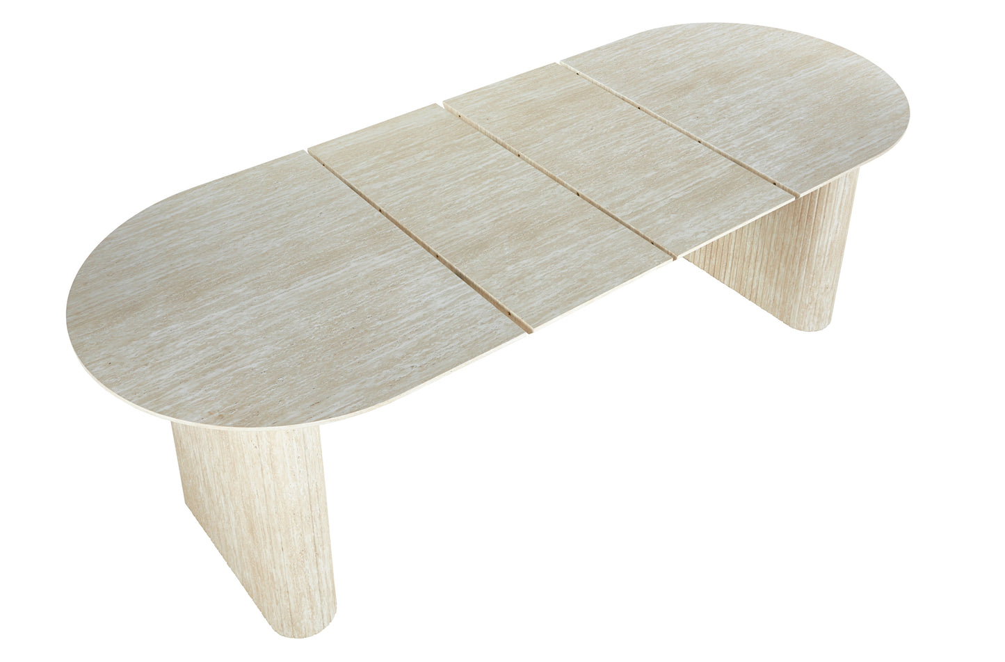 MESA COMEDOR CAPRI EXTENSIBLE 150/190/230 CM PIETRA TRAVERTINO