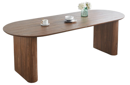 MESA COMEDOR OVAL EXTENSIBLE 150 - 190 - 230 CM PIETRA NOGAL
