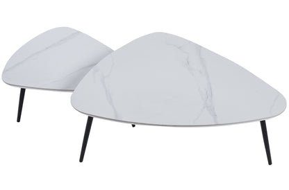 MESA CENTRO NIDO YANG CERAMIC BLANCO / NEGRO