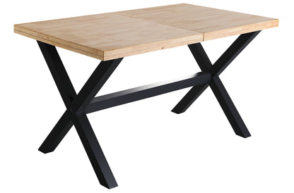 MESA COMEDOR EXTENSIBLE NUEVA YORK 140/180/220 x 90 CM  ROBLE NORDISH / NEGRO