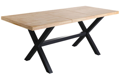 MESA COMEDOR EXTENSIBLE NUEVA YORK 140/180/220 x 90 CM  ROBLE NORDISH / NEGRO