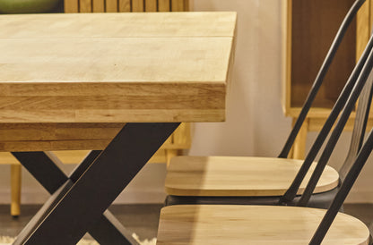 MESA COMEDOR EXTENSIBLE NUEVA YORK 140/180/220 x 90 CM  ROBLE NORDISH / NEGRO