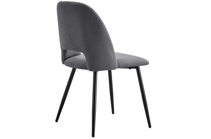 PACK x2 - SILLA COMEDOR HORUS TEJIDO GRIS / NEGRO