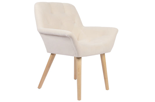 SILLA COMEDOR NATURE MICROFIBRA CREMA (Pack 2 unidades)