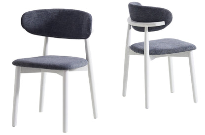 Silla comedor Vera gris/blanco (Pack 2 unidades)