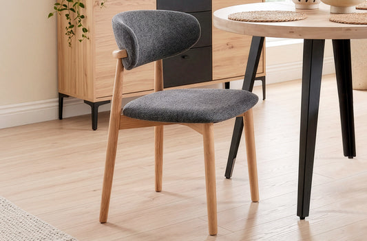 Silla comedor Vera gris/nature (Pack 2 unidades)