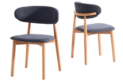 Silla comedor Vera gris/nature (Pack 2 unidades)