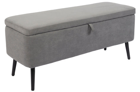 BAUL TAPIZADO MAISON 110 x 40 CM MICROFIBRA GRIS