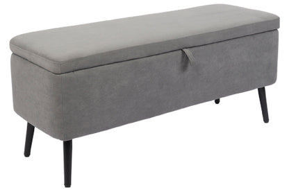 BAUL TAPIZADO MAISON 110 x 40 CM MICROFIBRA GRIS