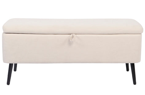 BAUL TAPIZADO MAISON 110 x 40 CM MICROFIBRA CREMA