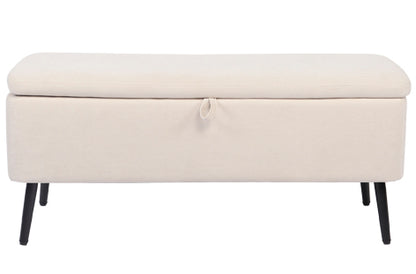 BAUL TAPIZADO MAISON 110 x 40 CM MICROFIBRA CREMA