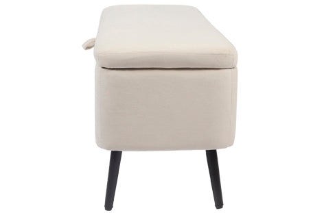 BAUL TAPIZADO MAISON 110 x 40 CM MICROFIBRA CREMA