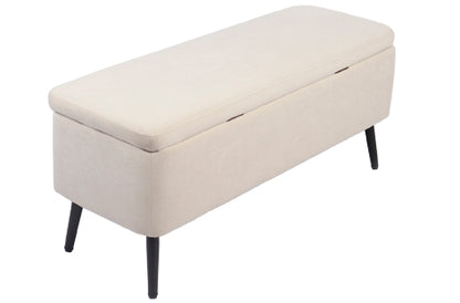 BAUL TAPIZADO MAISON 110 x 40 CM MICROFIBRA CREMA