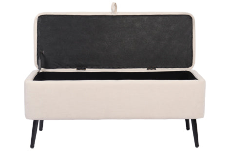 BAUL TAPIZADO MAISON 110 x 40 CM MICROFIBRA CREMA
