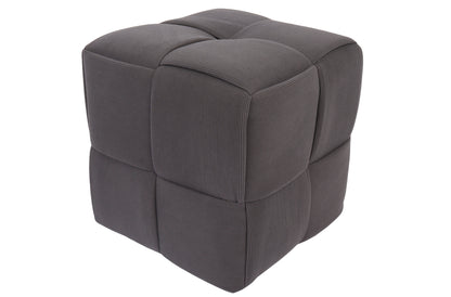 PUFF 45 X 45 CM CORDUROY GRIS