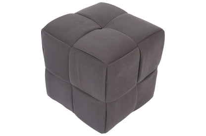 PUFF 45 X 45 CM CORDUROY GRIS