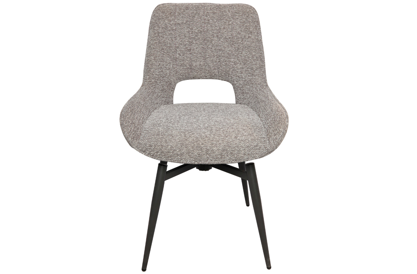 Silla de comedor giratoria Dara tejido gris (Pack 2 unidades)