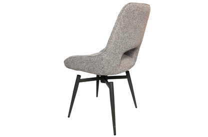 Silla de comedor giratoria Dara tejido gris (Pack 2 unidades)