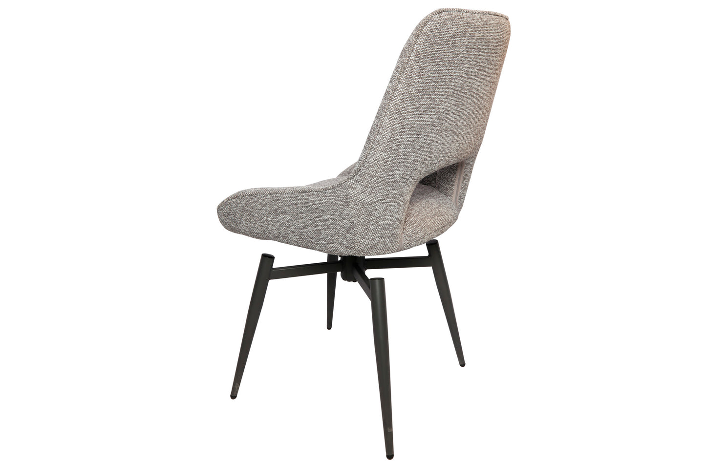 Silla de comedor giratoria Dara tejido gris (Pack 2 unidades)