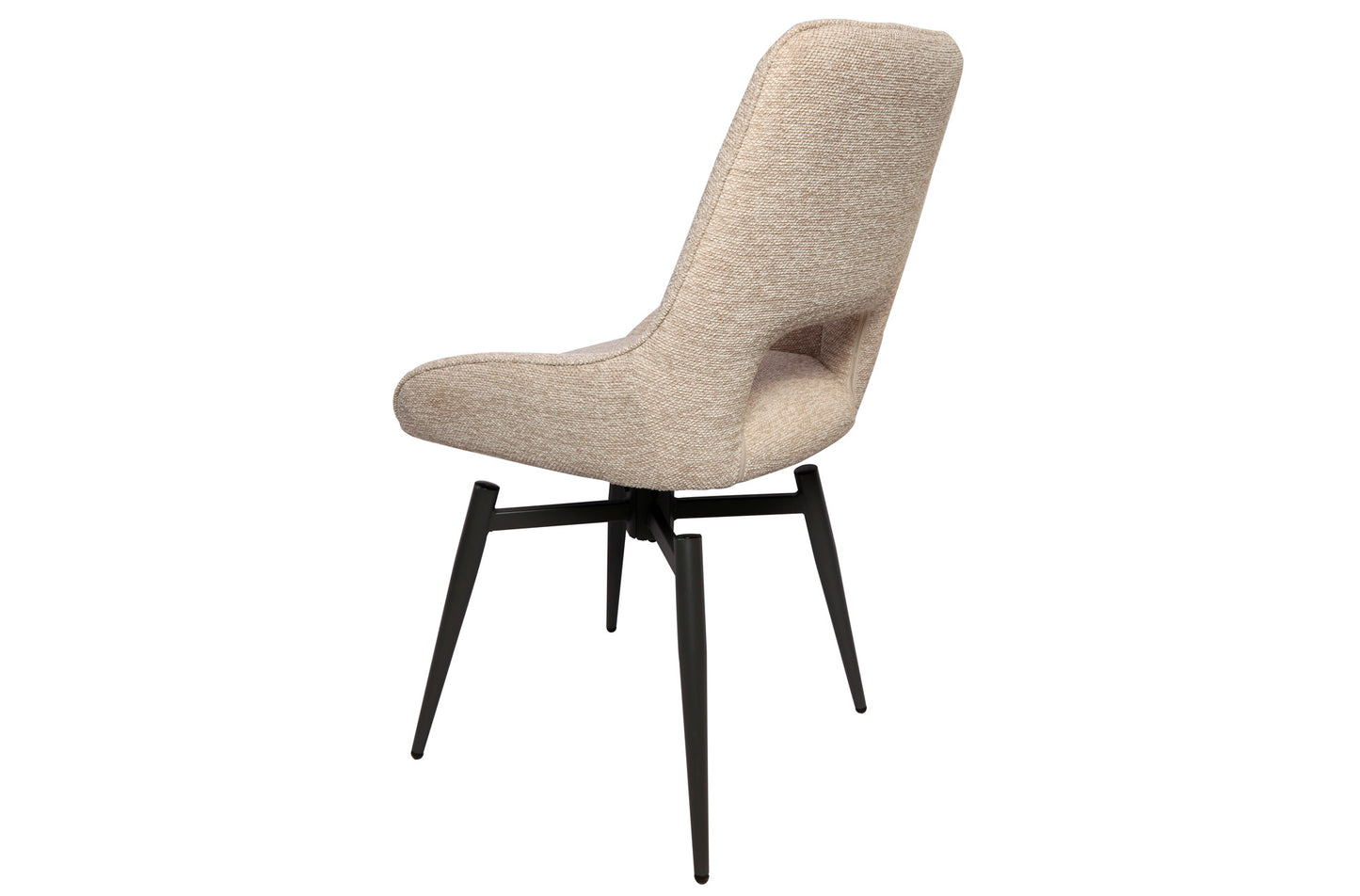Silla de comedor giratoria Dara tejido beige (Pack 2 unidades)